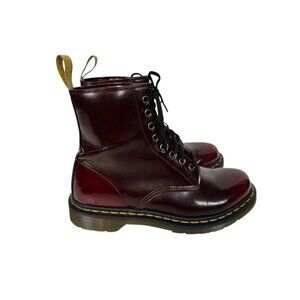 Dr Martens 1460 Vegan Boots US Womens 10 Burgundy Combat Air Wair Grunge Goth